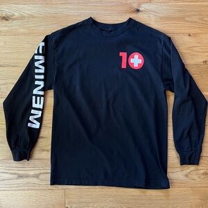 Eminem Recovery 10 Year Anniversary Black Long Sleeve T-Shirt. Size Med, Black